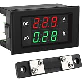 DROK DC 4.5-100V Digital Voltmeter Ammeter Multimeter Panel, DC Amp Meter Voltage Meter, Current Meter 0-50A Volt Tester, LED Display Voltage Gauge for Automotive Motor Battery