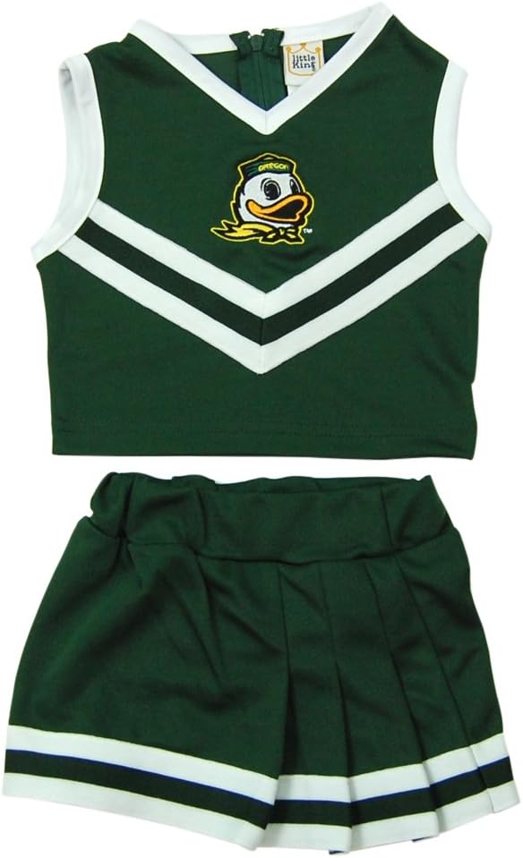 Officially Licensed NCAA Girls 2 Piece Cheer Dress, Toddler- Youth Girl