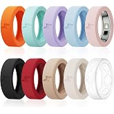 SZJCLTD 10 Pack Cover Compatible with Oura Ring 5, Support Charging with Cover On, Ultra-Thin Anti-Scratch Elastic Silicone Ring Protector for Men Women Working Out &amp; Daily Activities
