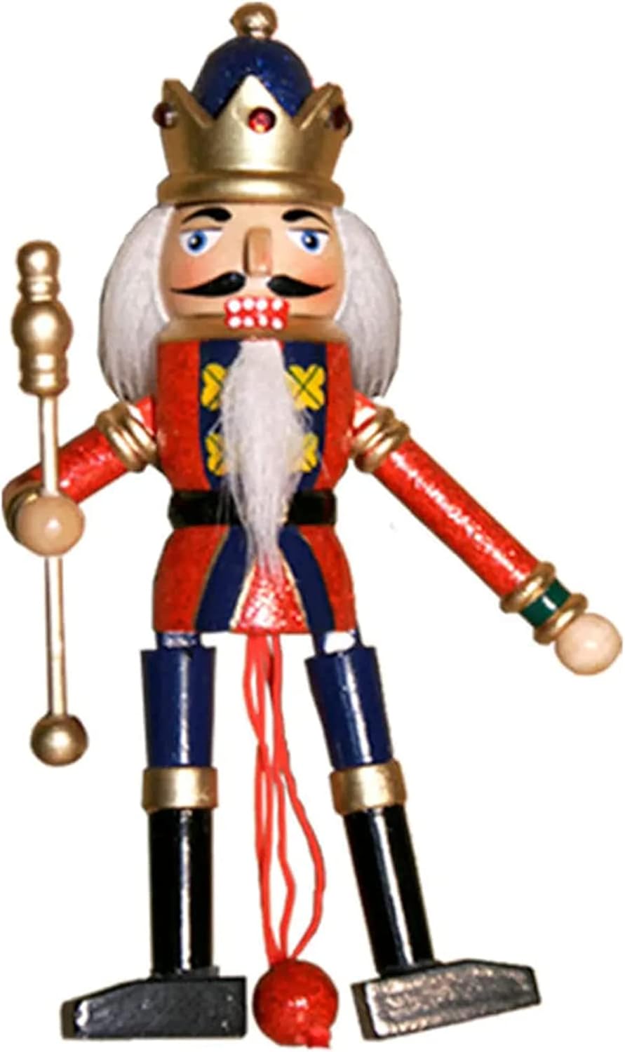 Nutcrackers - Nutcracker Ballet Gifts, Nutcracker Christmas Decorations, Wooden Pull Puppet, Xmas Tree Decoration, King Ornament for Holiday Home Decor, 6 Inches