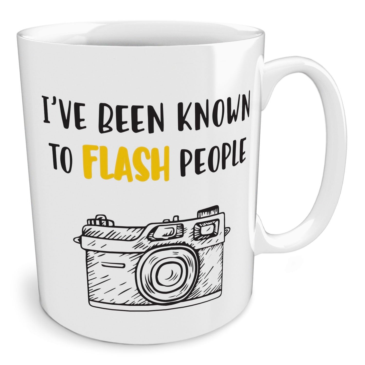 Black Raven Design - I've Been Known to Flash People - Funny Photography, Ceramic Mug, 11fl oz