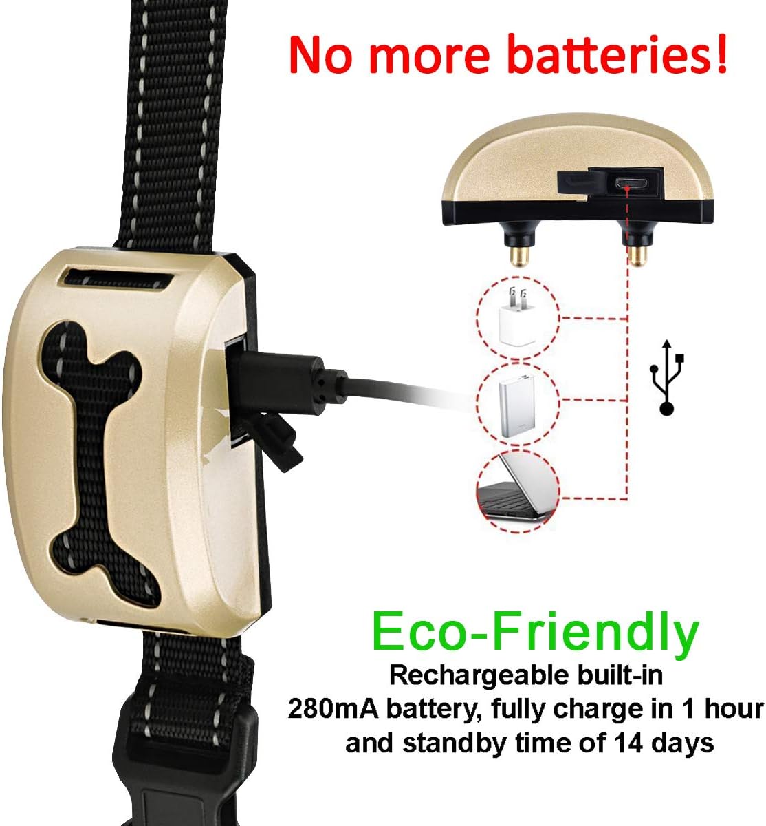 Awaiymi Bark Collar 2 Pack Upgraded 7 Sensitivity Rechargeable Dog Barking Collar Beep/Vibration/Safe Shock Or No/Anti Bark Reflective Collar for Small Medium Large Dogs : Kitchen & Dining
