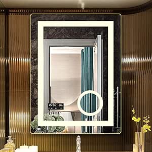 Amazon.com: LED Lighted Bathroom Mirror, Bathroom Wall ...