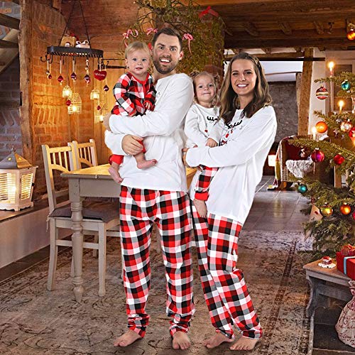 WISREMT Family Matching Christmas Pajamas Set Sleepwear Pajamas Set for Family