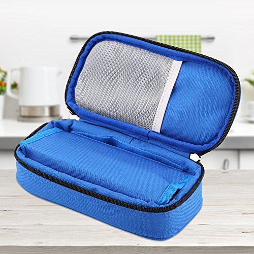 Portable Diabetic Organizer Cooler Bag ixaer Insulin Protector Case Supply Cooler Cool Bag Medical Travel Camping Ice Case Pack Injector Wallet for Insulin, Testing Supplies