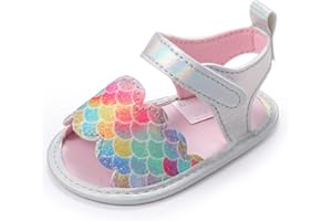 Csfry Infant Baby Girls Sandals with Princess Dress First Walker Shoes