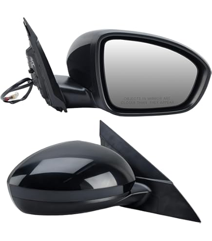 Espejo Retrovisor Izquierdo (pasajero) Para Nissan Qashqai J11 2014–2021 – Con Cámara, Luz, 13 Pines, Eléctrico, Color Negro
