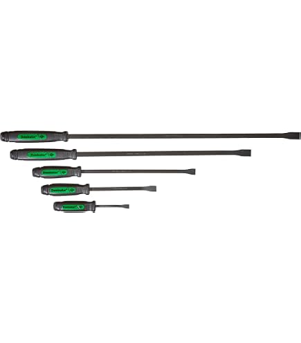Mayhew Tools 61366 Dominator Pry Bar Set, 5-Piece Curved, Black