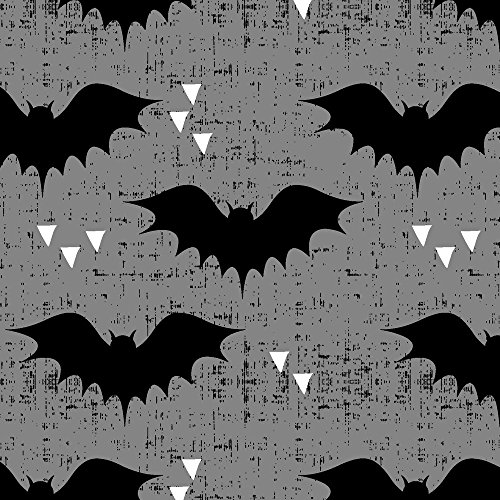 Bat Fabric Bats || Grey With White Triangles by Littlearrowdesign Printed on Eco Canvas Fabric by the Yard by Spoonflower