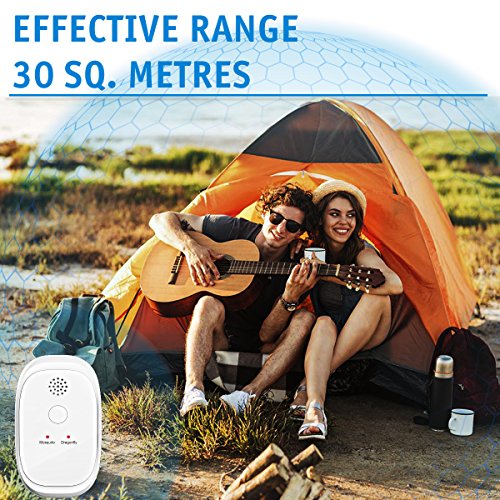 [NEW 2018] Effective Ultrasonic Mosquito Repellent (2-Pack) - Odorless Non-Toxic Portable Pest Control Repeller Anti Insects, Bugs, Roaches w/Dragonfly Mode - For Indoor and Outdoor (White 2-Pack) - Thumbnail 2