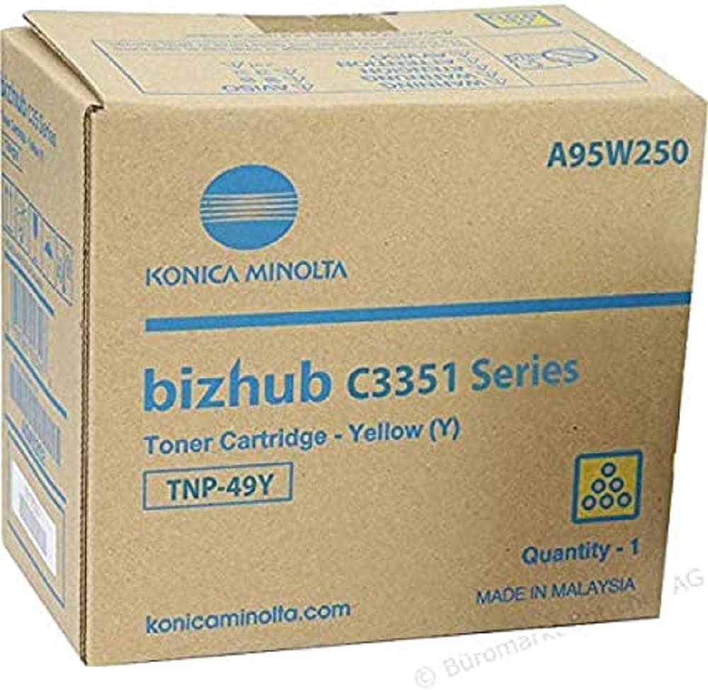 Konica Minolta A95W250 Toner Yellow 12,000 Pages TNP49Y