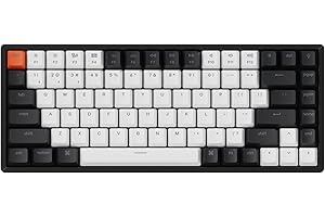 Keychron K2 75% Layout 84 Keys Hot-swappable Bluetooth Wireless/USB Wired Mechanical Keyboard with Gateron G Pro Brown Switch/Double-Shot Keycaps/RGB Backlight/Aluminum Frame for Mac Windows Version 2