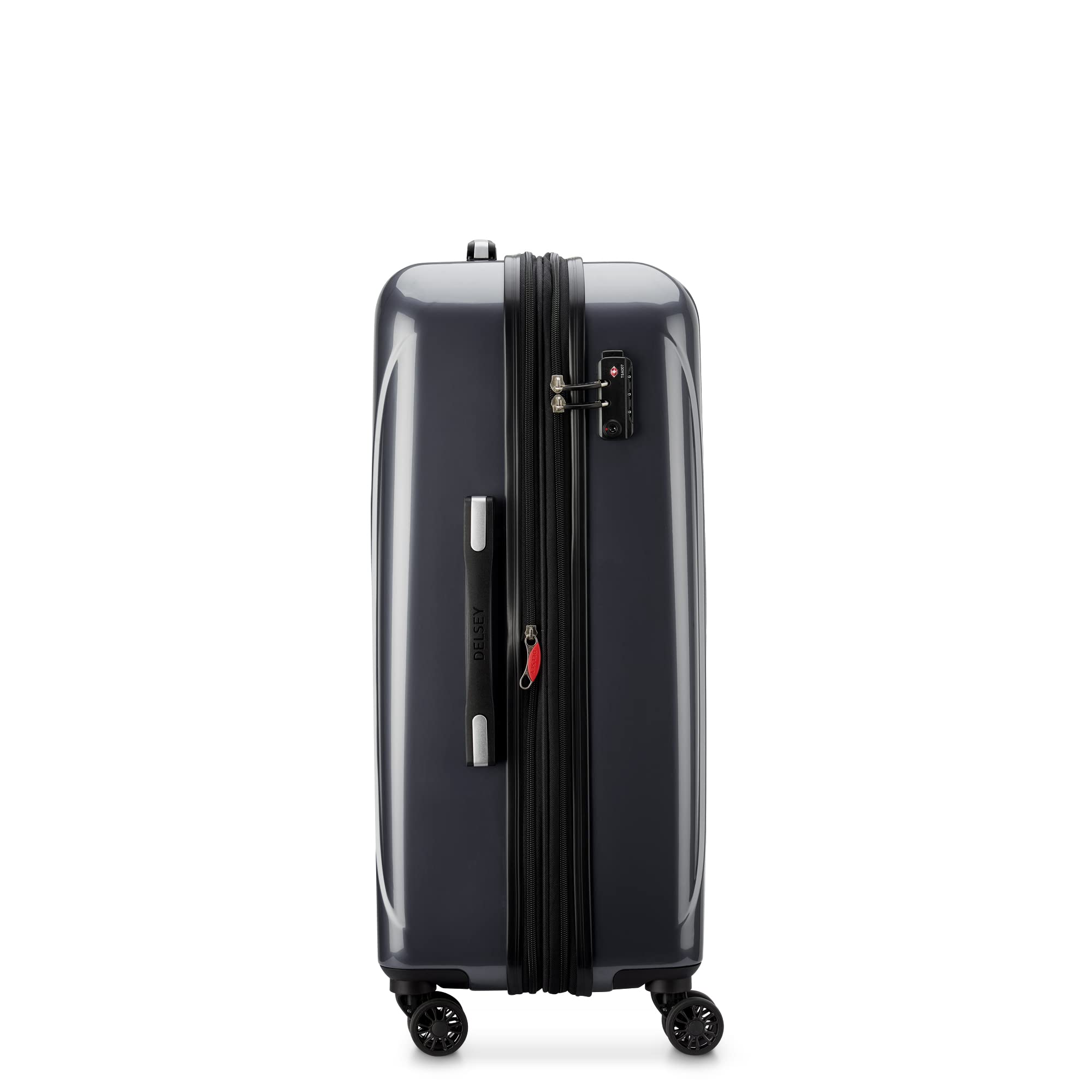DELSEY PARIS Helium Aero Hardside Expandable Luggage with Spinner Wheels, Titanium, Checked-Medium 24 Inch