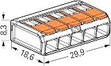 WAGO 221-415 25 Piece Connection Block 5 Conductors 0.14-4 mm² Orange view 7