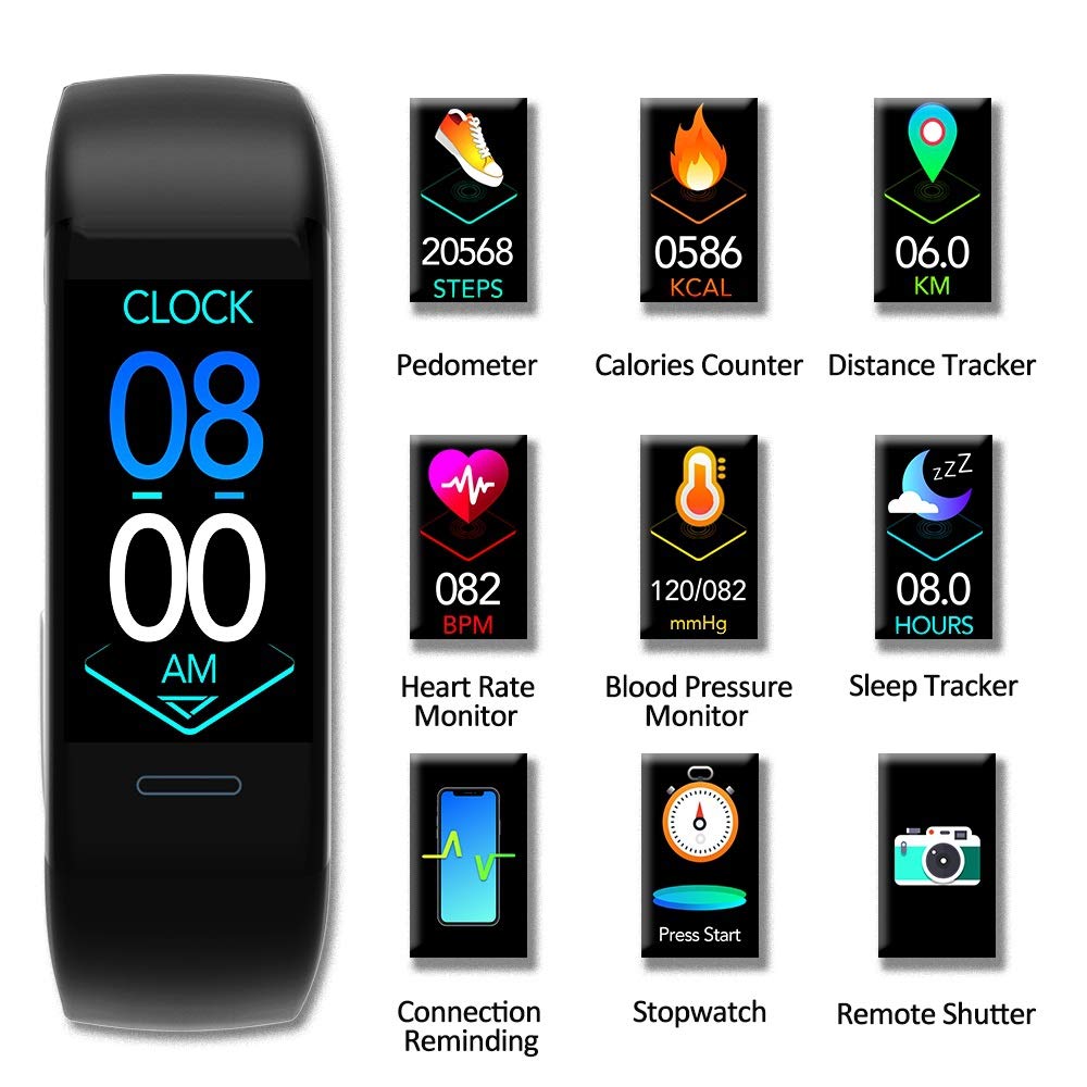 DoSmarter Fitness Tracker, Health Watch with Blood Pressure Heart Rate