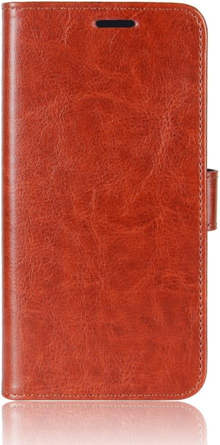 HERCN Oppo F9,F9 Pro 6.3" Case, Premium Slim PU Leather Flip Case with Card Slot,Magnetic Closure and Stand-fundtion Case Cover for Oppo F9,F9 Pro Smartphone (Brown)