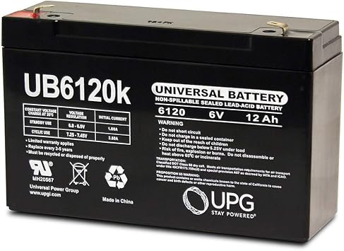 Amazon Com Universal Power Group 6v 12ah Ub6120 Sla Battery