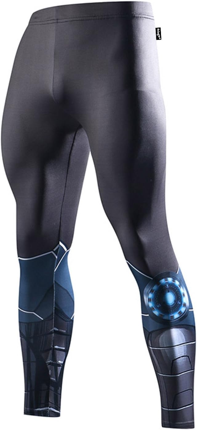 FRINGOO® Mens Compression Superhero Tights Base Layer Leggings Gym Long Running Thermal Workout