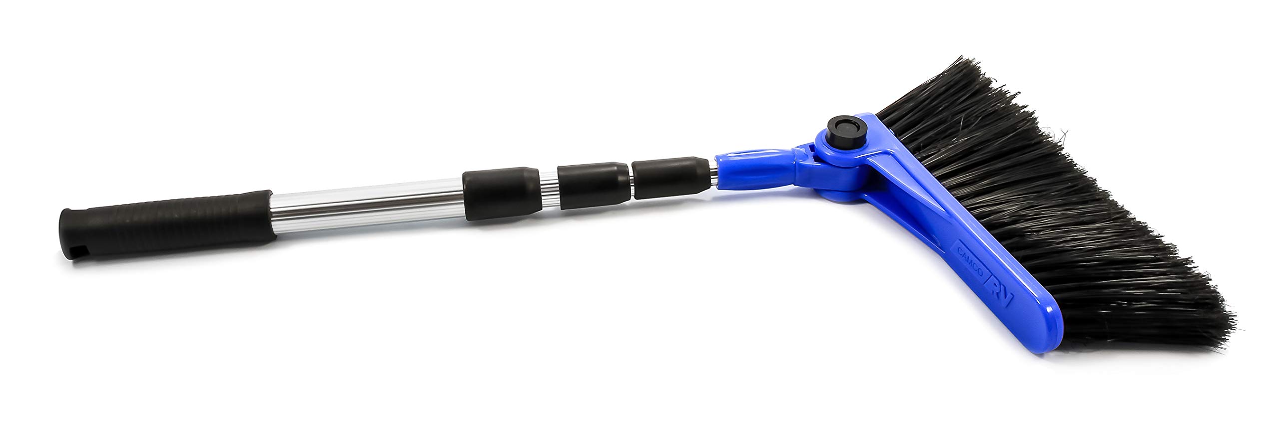 Camco Adjustable Broom and Dustpan, Gets In Small Spaces and Corners