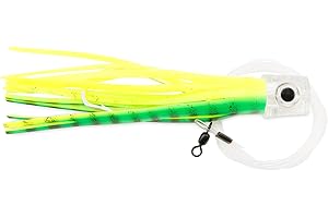 C&H Lures Lil Stubby Mono Rigged & Ready Saltwater Fishing Rig - 7/0 Mustad Hook, 100 lb Test Monofilament Line, 6ft - Saltwater Fishing Lures, Fishing Lures Saltwater with Attached Swivel