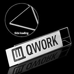 QWORK Acrylic Name Plates for Desks, 12 Pack 2x8