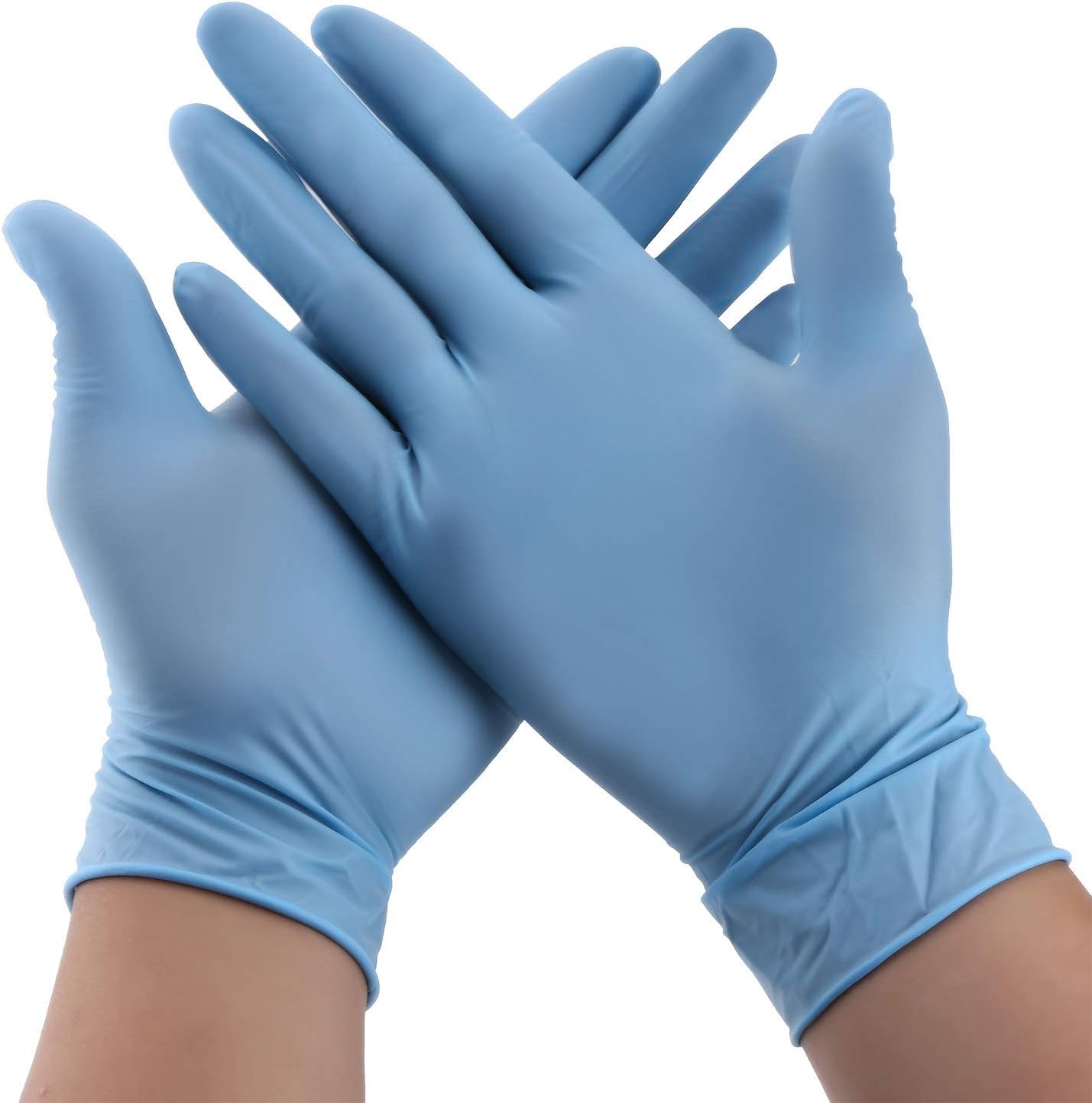 100 PCS Medical Gloves Nitrile Exam Gloves with Textured Fingertips, Thicken 4 mil Latex Free, Powder Free, Disposable, Medium