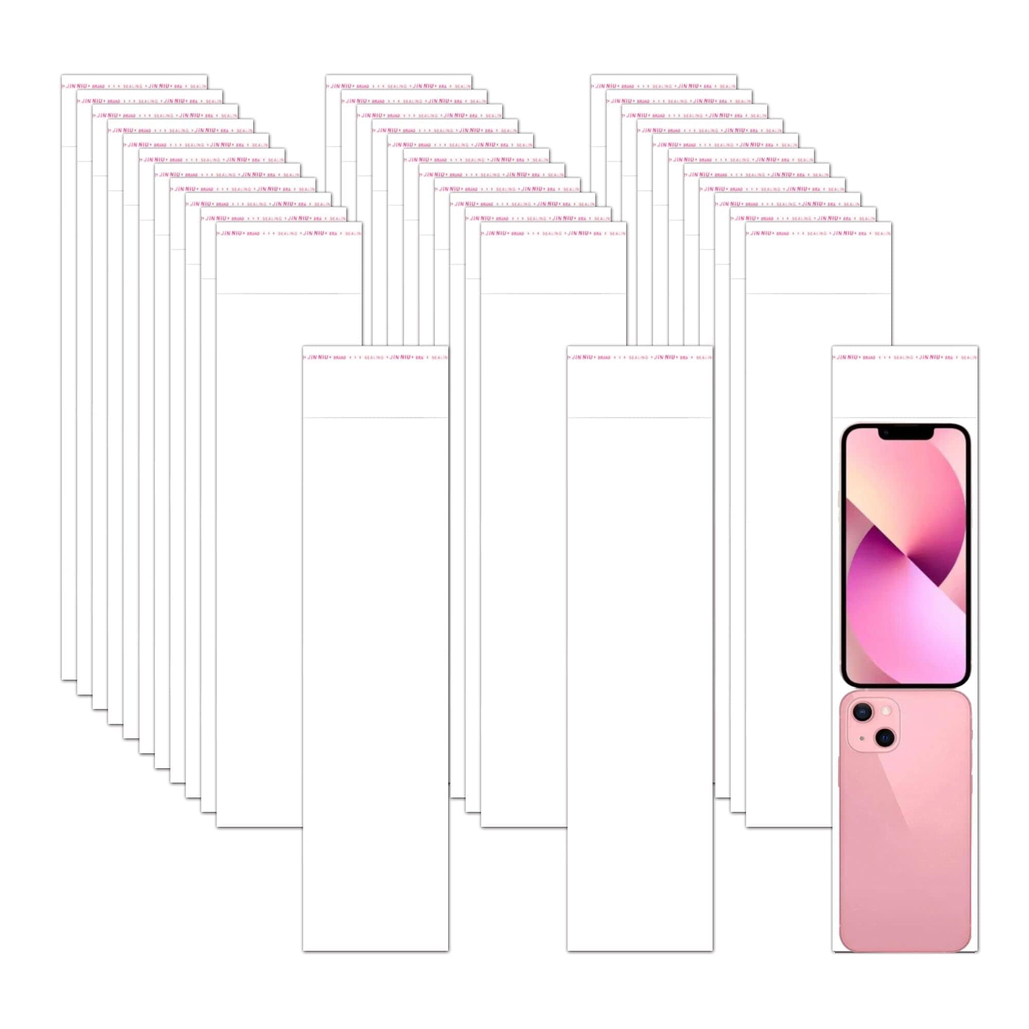 LucyStudio 3'' x 11'' Long Cellophane Bags 300pcs Self Sealing Cello Bags Crystal Sealed Clear Bags 50µm for Jewelry Bakery Cookies Candy Christmas Gifts Necklace Utensils (5 Sizes for Choosing)