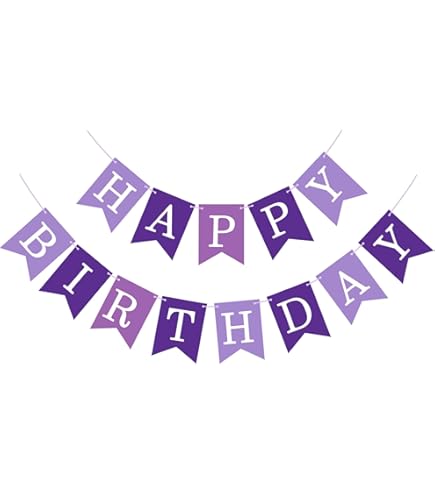 Happy 90th Birthday Purple Banner - Large 78x47 Inch Backdrop For Party Decor - View #5