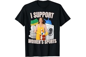 HTUANBAQ I Support Women's Sports Unwearable Aduld Humor T-Shirt