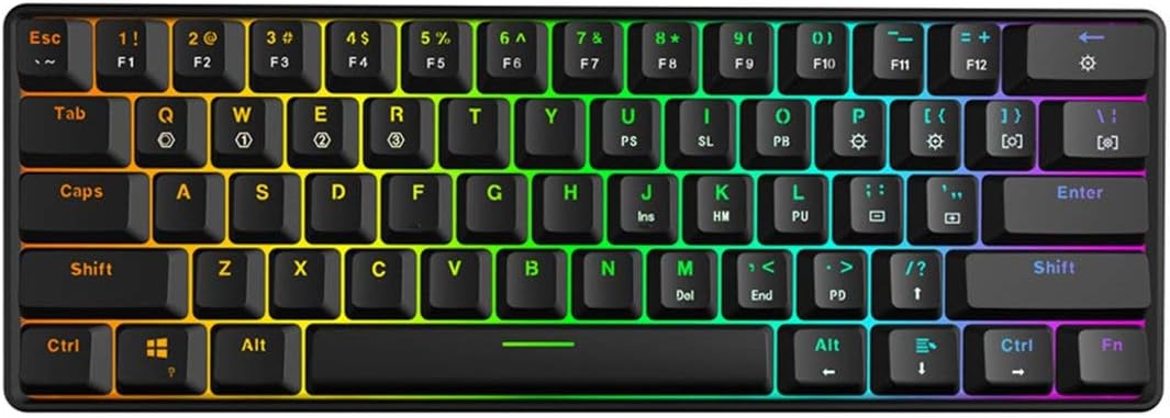 JullyeleFRgant MOTOSPEED CK61 Gaming Mechanical Keyboard with Kailh Box Switch RGB Function Anti-Ghost Button High Sensitivity