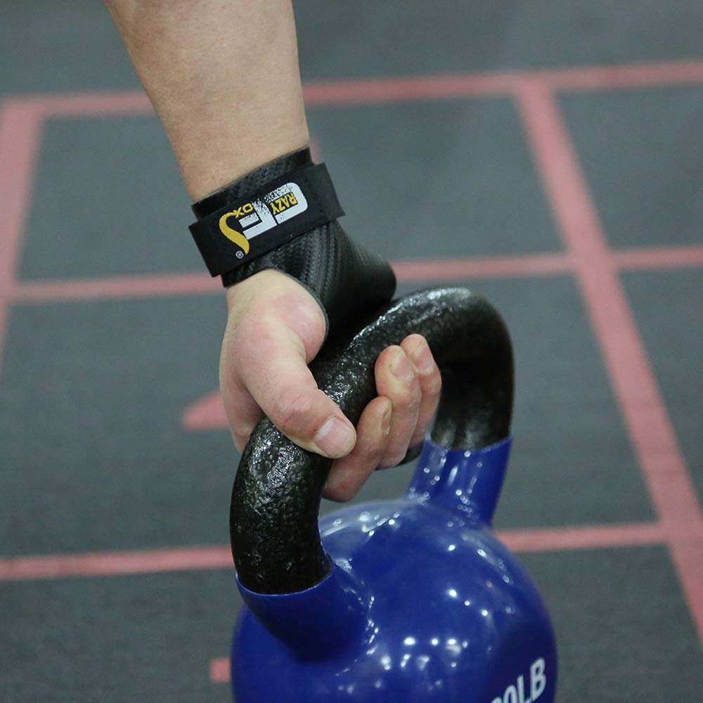 CrazyFoxs Gymnastics Carbon Hand Grips Perfect for Pullups Training