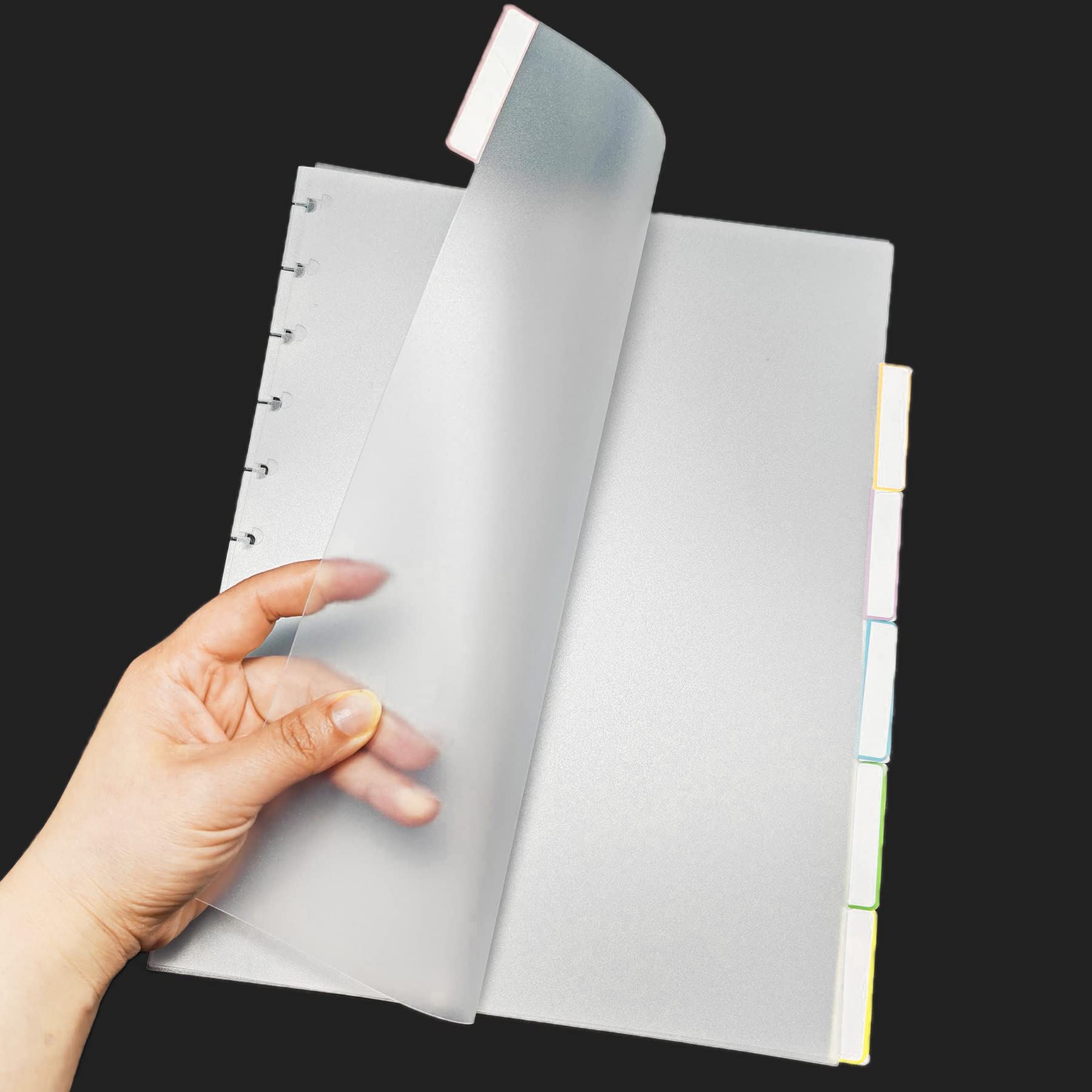 thumbnail image 2 of 6 Pcs Blank Binder Happy Planner Dividers For Discbound Notebooks,7\" X 9.25\" Cla 2 of 13