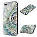 Badalink Cute iPhone 7 Plus Case, iPhone 8 Plus Case for Women, Painting Tempered Glass Cover Soft TPU Frame Hard PC Back Phone Case, iPhone 7 Plus Skin Protective, iPhone 8 Plus Cover Totem