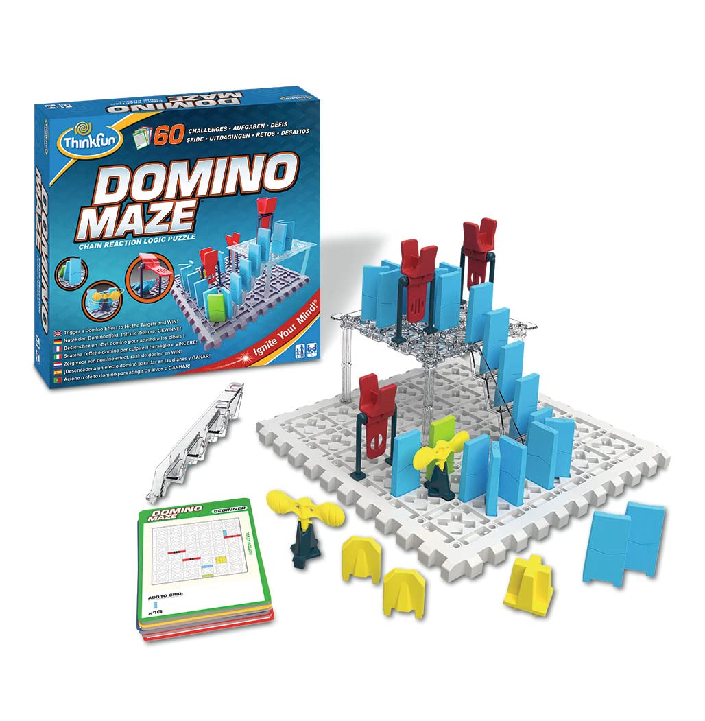 Think Fun 44001012 ThinkFun Domino Maze STEM Toy and Logic Game for Boys and Girls Age 8 and Up - Combines the Fun of Dominos With the Challenge of a Puzzle