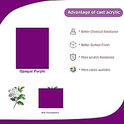 Eszeoee 2 Pack 16'' x 20'' Opaque Purple Acrylic