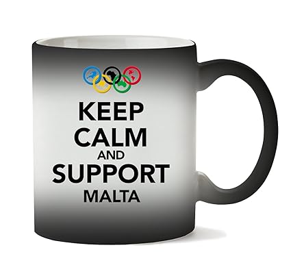 MugsWorld Keep Calm Support Malta Taza Calor Cambio De Color