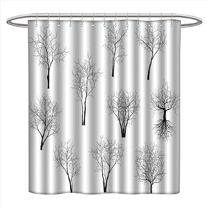 Amazon Com Smllmoondeco Forest Shower Curtain Collection By