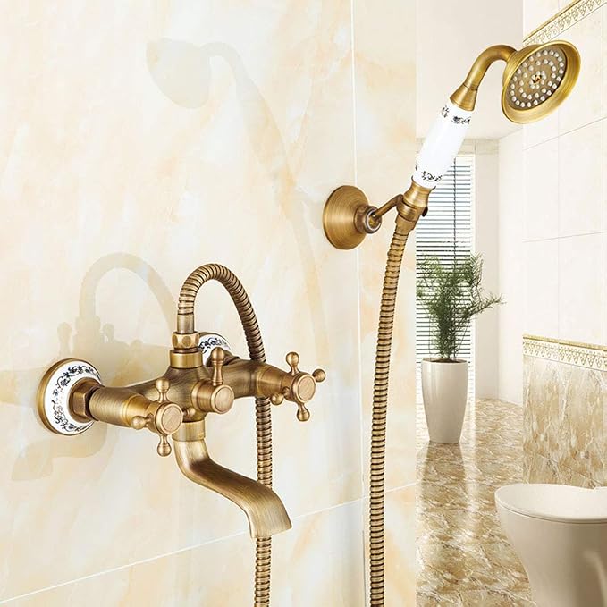Produktbild von Badewannenarmatur Duscharmatur Schwarz, Einhand-Wannenarmatur Badewanne