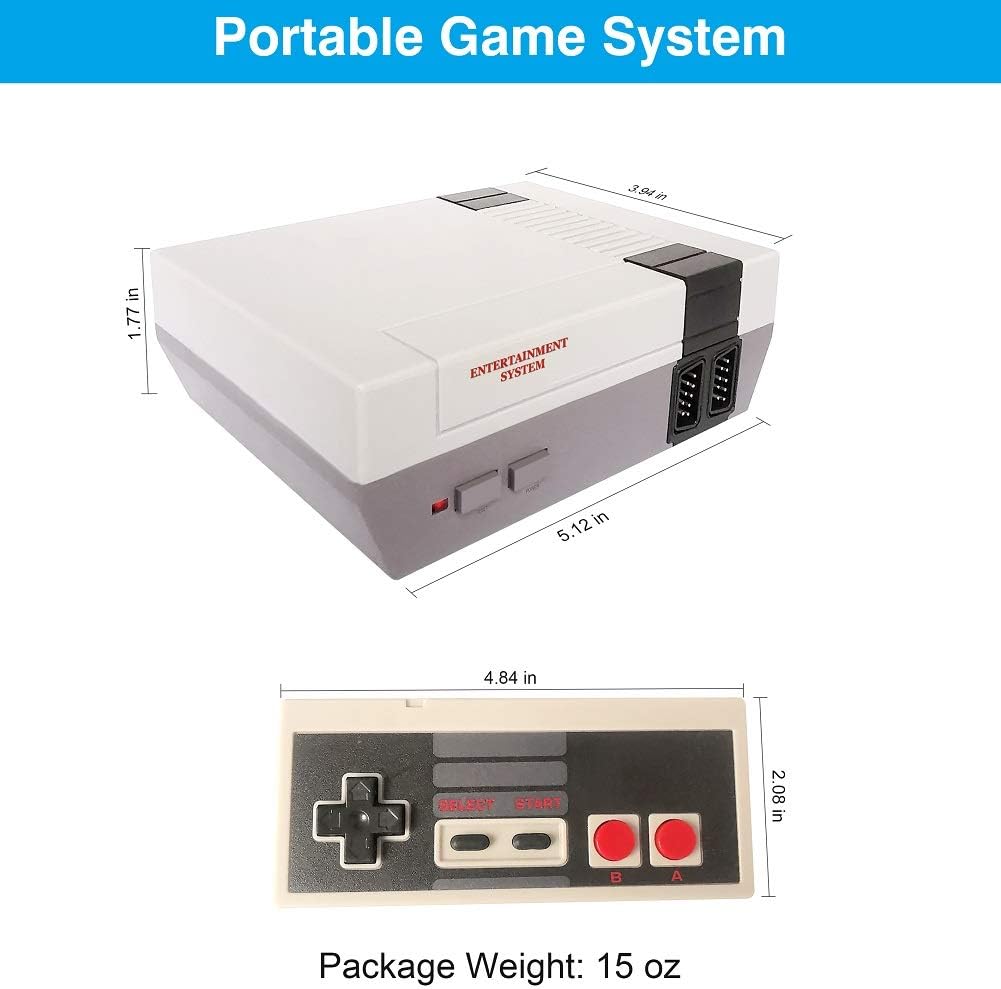 Classic Mini Retro Game Console with Built-in 620 Games and 2 NES Classic Controllers, AV Output Video Games for Kids, Children Gift, Birthday Gift Happy Childhood Memories: Toys & Games