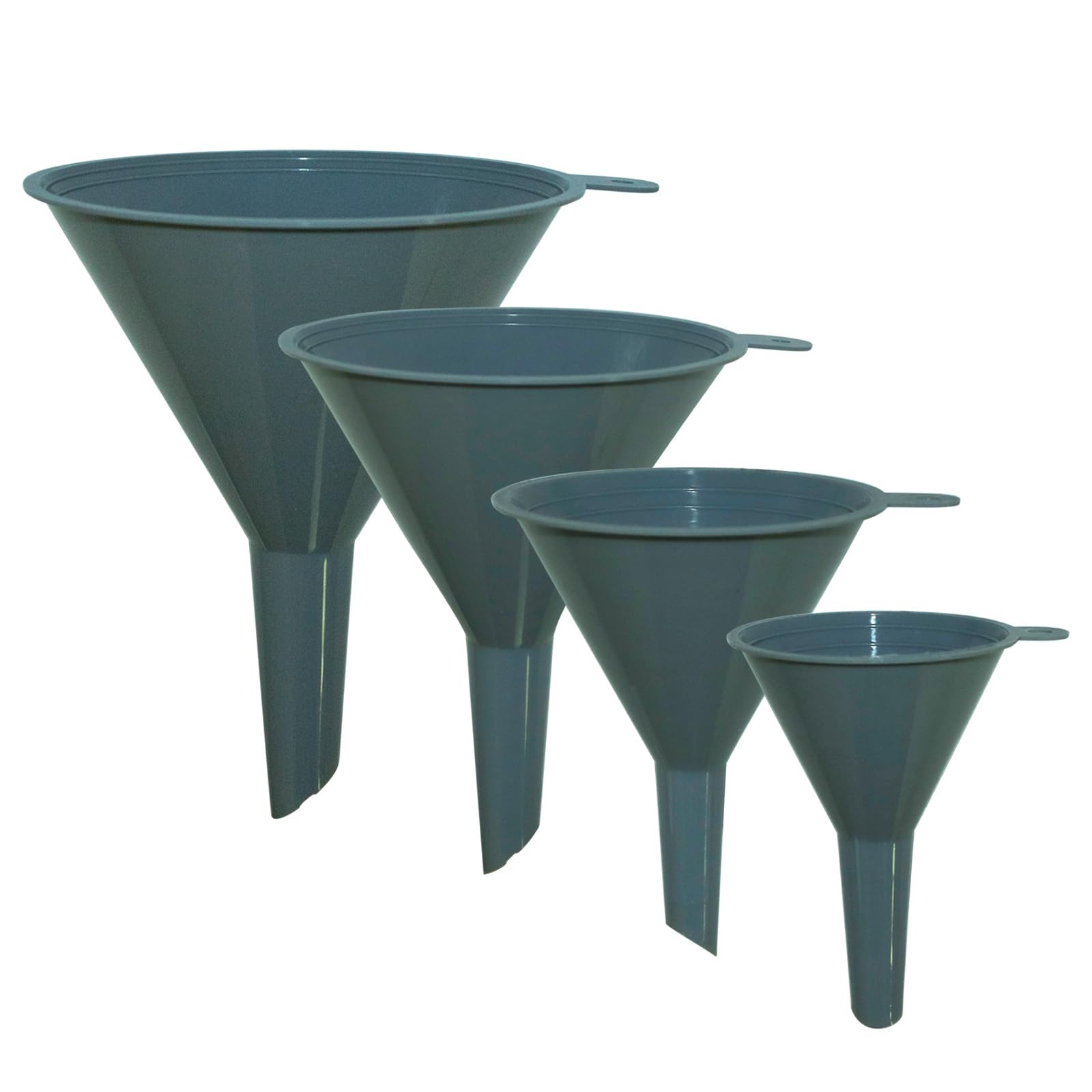 Photo 1 of ***PARTIAL SET, ONE PIECE ONLY*** Plastic Funnels for Kitchen Use Set of 4, Food Grade Kitchen Funnel for Filling Bottles Canning and Mason Jar, Different Sizes of Funnels Meet Different Needs, Large Middle Small and Mini (Gray)