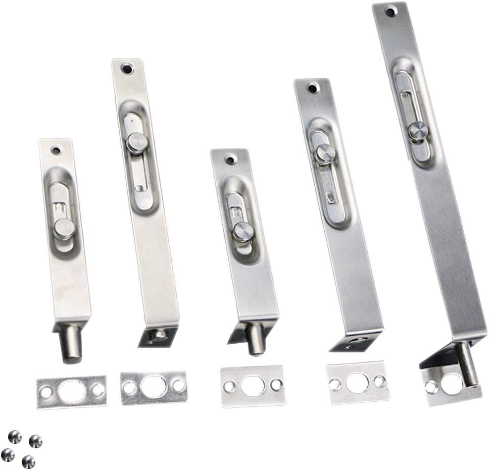 Stainless Steel Door Slide Bolt Latch Lock Flush Bolt for Primary-Secondary Doors, Double-Open (6 Inch/Pack of 2) - Image 4