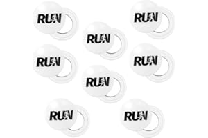 Tinoaly 8 Pairs Magnetic Race Bib Clips, Running Bib Holder Marathon Race Number Board Snaps Fixing Magnets for Runners (Just Run)