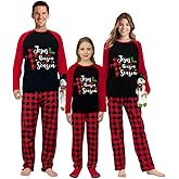 iHapHap Christmas Matching Family Pajamas Jesus Is the Reason For the Season Red Pajamas Set(4XL,Dad)