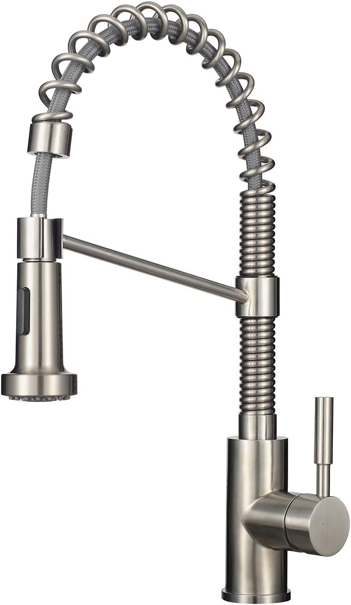 Commercial Kitchen Faucet with Pull Down Sprayer MSTJRY Stainless Steel Kitchen Sink Faucet 17.9 inch