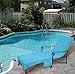 Pool Side 1000-Gram Chaise Cover, Pool Lounge Chair Cover, Lawn Chair Cover, Patio Chair Cover with 10-Inch Slip-on Back and Side Pocket Pool Blue