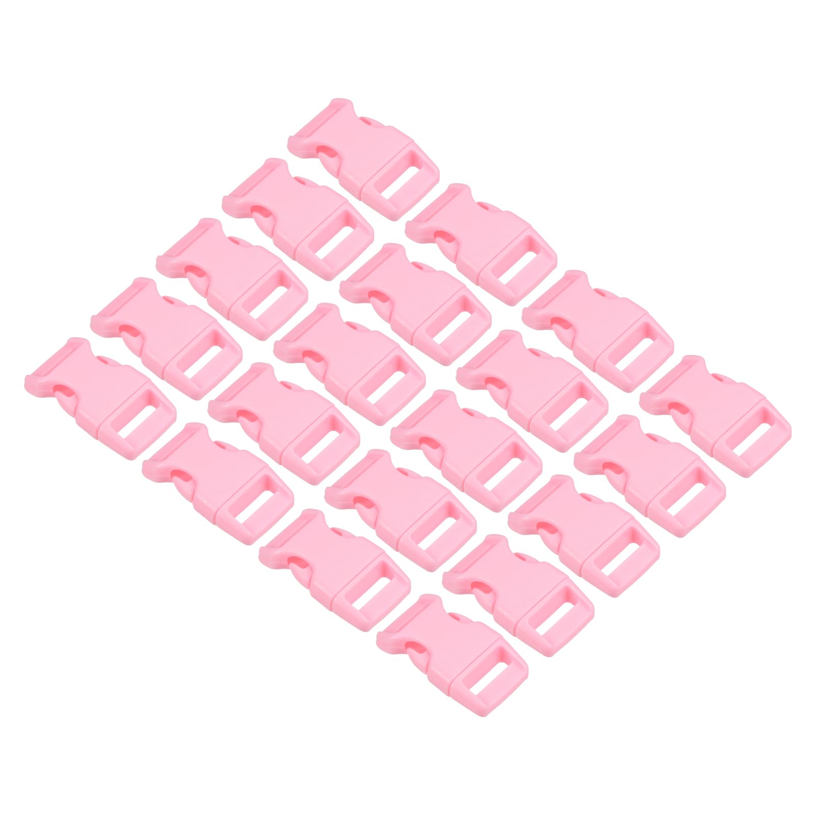 PATIKIL Plastic Buckles, 20 Pack Quick Side Release Clips for Strap, Webbing, Belt, Crafting, Backpack Repair, Sewing Projects, Pink, 11mm