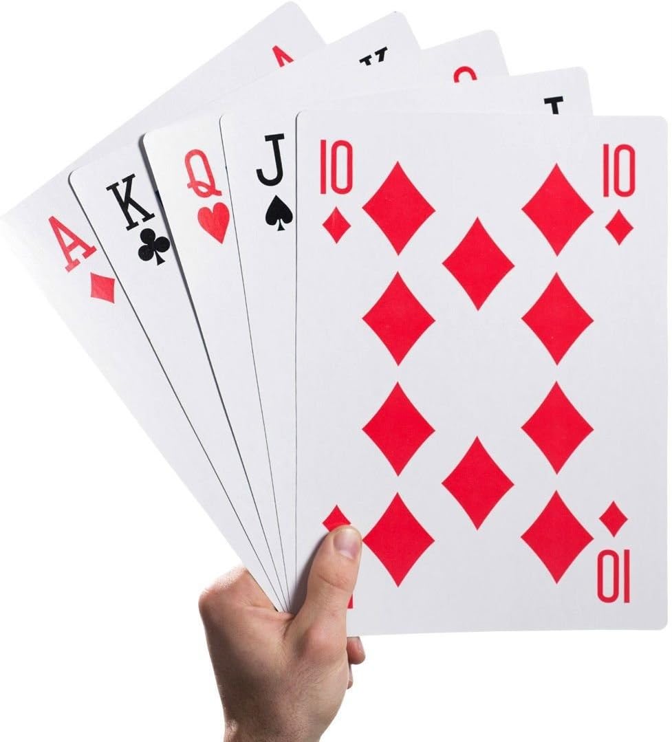 Barajas de póker y clásicas Juguetes New JUMBO LARGE Plastic Coated