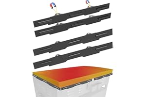 Koutemie Upgraded Wind Guards for 36" Blackstone Griddle, 4 Packs Magnetic Wind Screens for Grill Accessories, Fit with Rear Grease Cup, Hood and Side Shelf, Grilling Gifts, Black