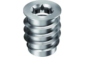 RAMPA® Made in Germany Threaded Steel Insert, (50 pcs.) with hex Drive and Sealing Collar M5 Thread (d), 10mm Diameter (D) X 