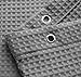Waffle Weave Fabric Shower Curtain, Spa, Hotel Luxury, Gray Pique Pattern, 71 x 72 Inches Decorative Bathroom Curtain